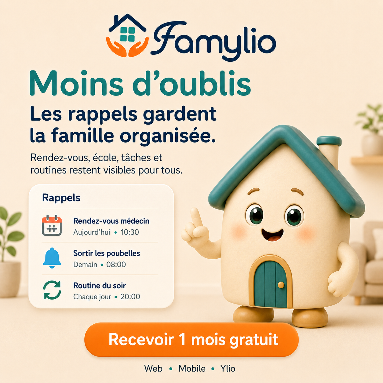 Herinneringen voor het gezin in het Famylio OS-ecosysteem
